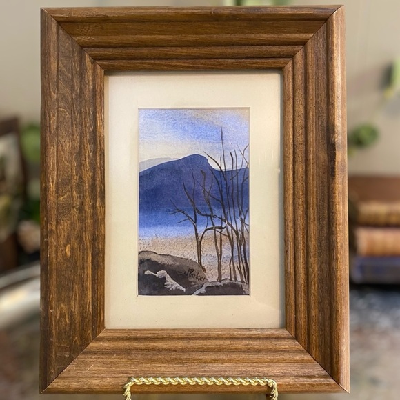 Vintage Other - J Parker Watercolor Original Painting Artist Signed Framed under Glass Vintage